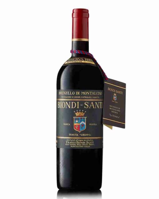 brunello di montalcino docg riserva late release biondi santi shelved wine