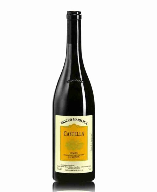 sauvignon langhe castella bricco maiolica shelved wine