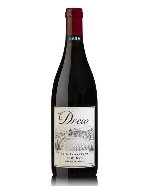 pinot-noir-faite-de-mer-farm-mendocino ridge-drew-family-shelved-wine